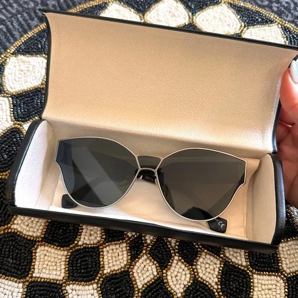 Balenciaga sunglasses BA96. Balenciaga Oval Sunglasses BA96 12A Dark Ruthenium/Black  main image 2